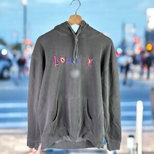 Mega Yacht Adult Men's Size Large Gray Louis V. Pullover Sweatshirt Hoodie READ